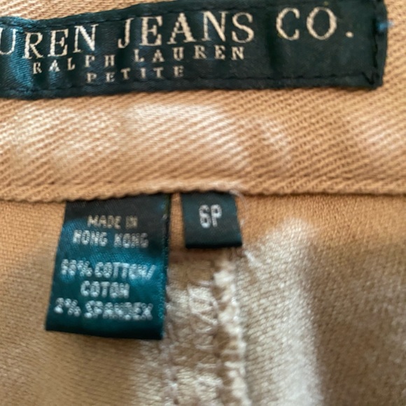 Ralph Lauren tan Pants with Blue beading around pockets and down pant legs - Picture 4 of 5